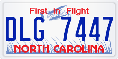 NC license plate DLG7447
