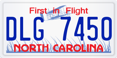 NC license plate DLG7450