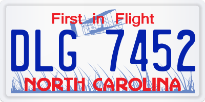 NC license plate DLG7452