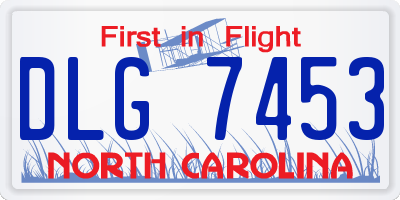 NC license plate DLG7453