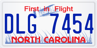 NC license plate DLG7454