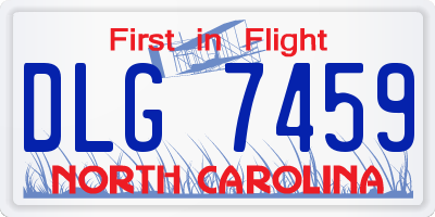NC license plate DLG7459