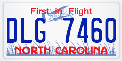 NC license plate DLG7460