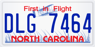 NC license plate DLG7464