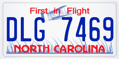 NC license plate DLG7469