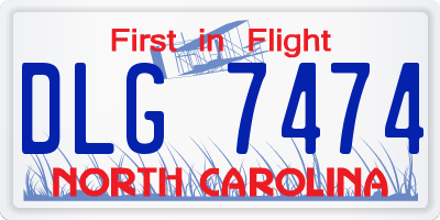 NC license plate DLG7474