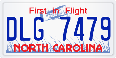 NC license plate DLG7479
