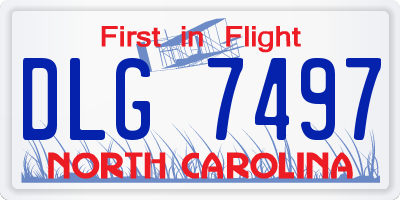 NC license plate DLG7497