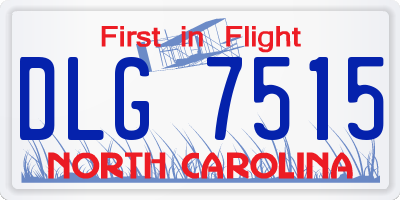NC license plate DLG7515