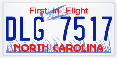 NC license plate DLG7517