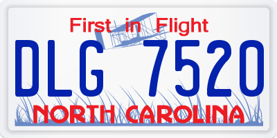 NC license plate DLG7520