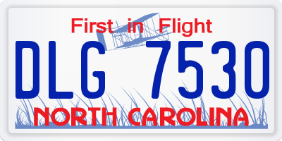 NC license plate DLG7530