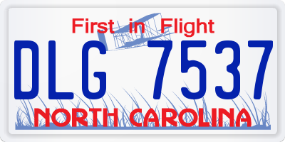 NC license plate DLG7537