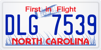 NC license plate DLG7539