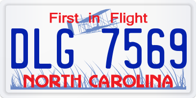 NC license plate DLG7569