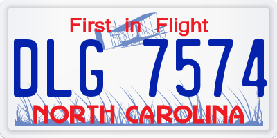 NC license plate DLG7574