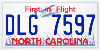 NC license plate DLG7597