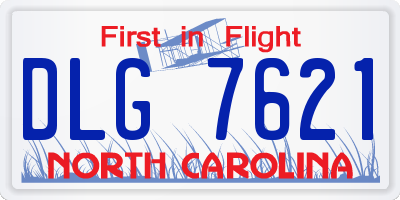 NC license plate DLG7621