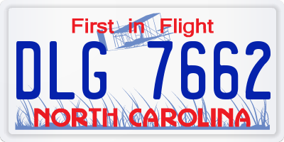 NC license plate DLG7662