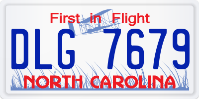 NC license plate DLG7679