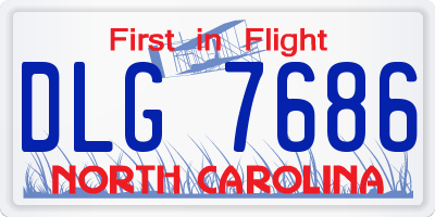 NC license plate DLG7686