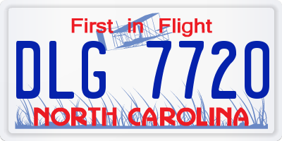 NC license plate DLG7720