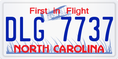 NC license plate DLG7737