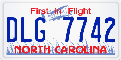 NC license plate DLG7742