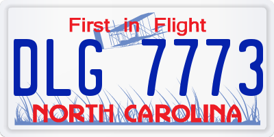 NC license plate DLG7773