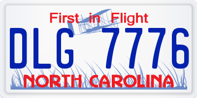 NC license plate DLG7776