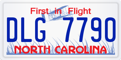 NC license plate DLG7790