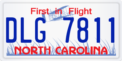 NC license plate DLG7811