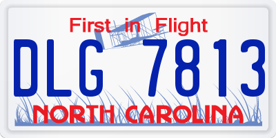 NC license plate DLG7813