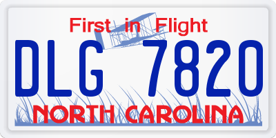 NC license plate DLG7820