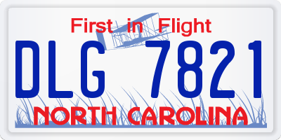 NC license plate DLG7821