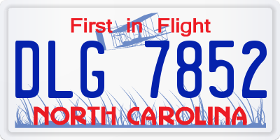 NC license plate DLG7852