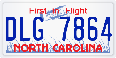 NC license plate DLG7864