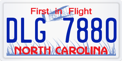 NC license plate DLG7880