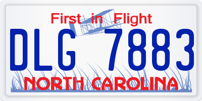 NC license plate DLG7883