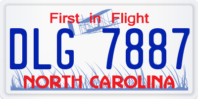 NC license plate DLG7887