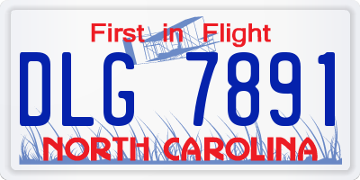 NC license plate DLG7891