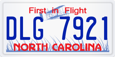 NC license plate DLG7921