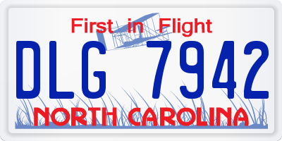 NC license plate DLG7942