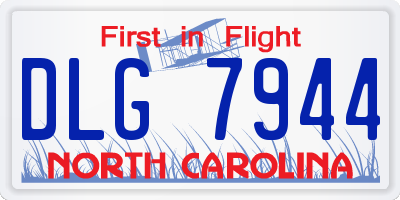 NC license plate DLG7944