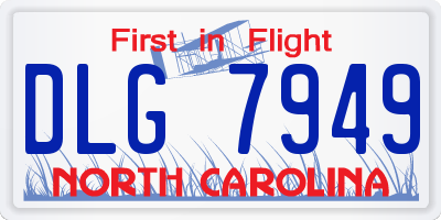 NC license plate DLG7949