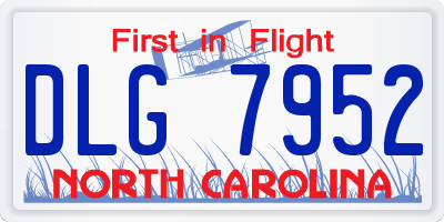 NC license plate DLG7952