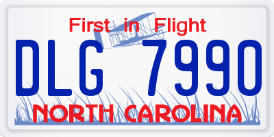 NC license plate DLG7990