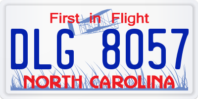 NC license plate DLG8057