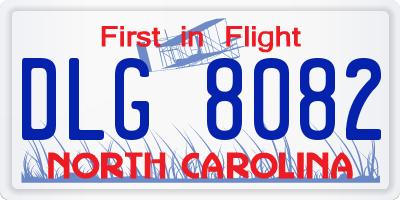 NC license plate DLG8082