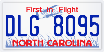 NC license plate DLG8095